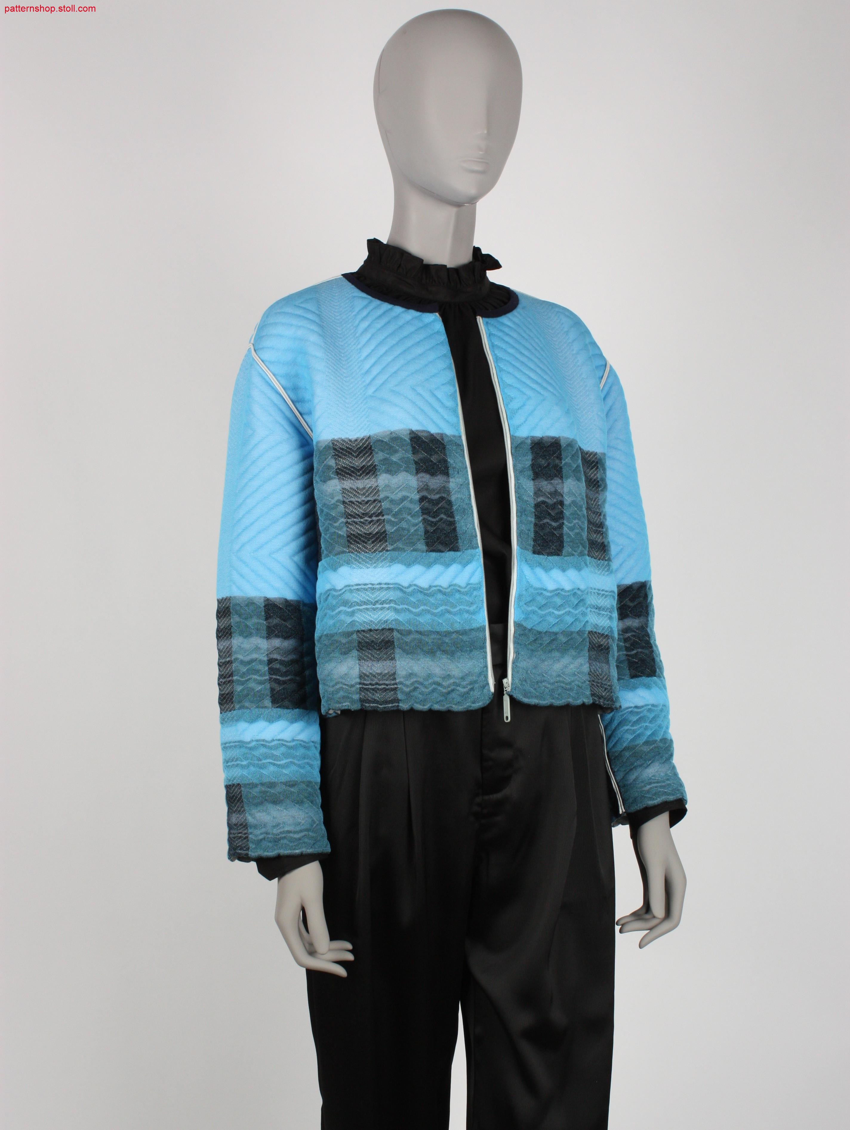 Padded Fully Fashion jacket with transparent areas / Gepolsterte Fully Fashion Jacke mit transparenten Bereichen