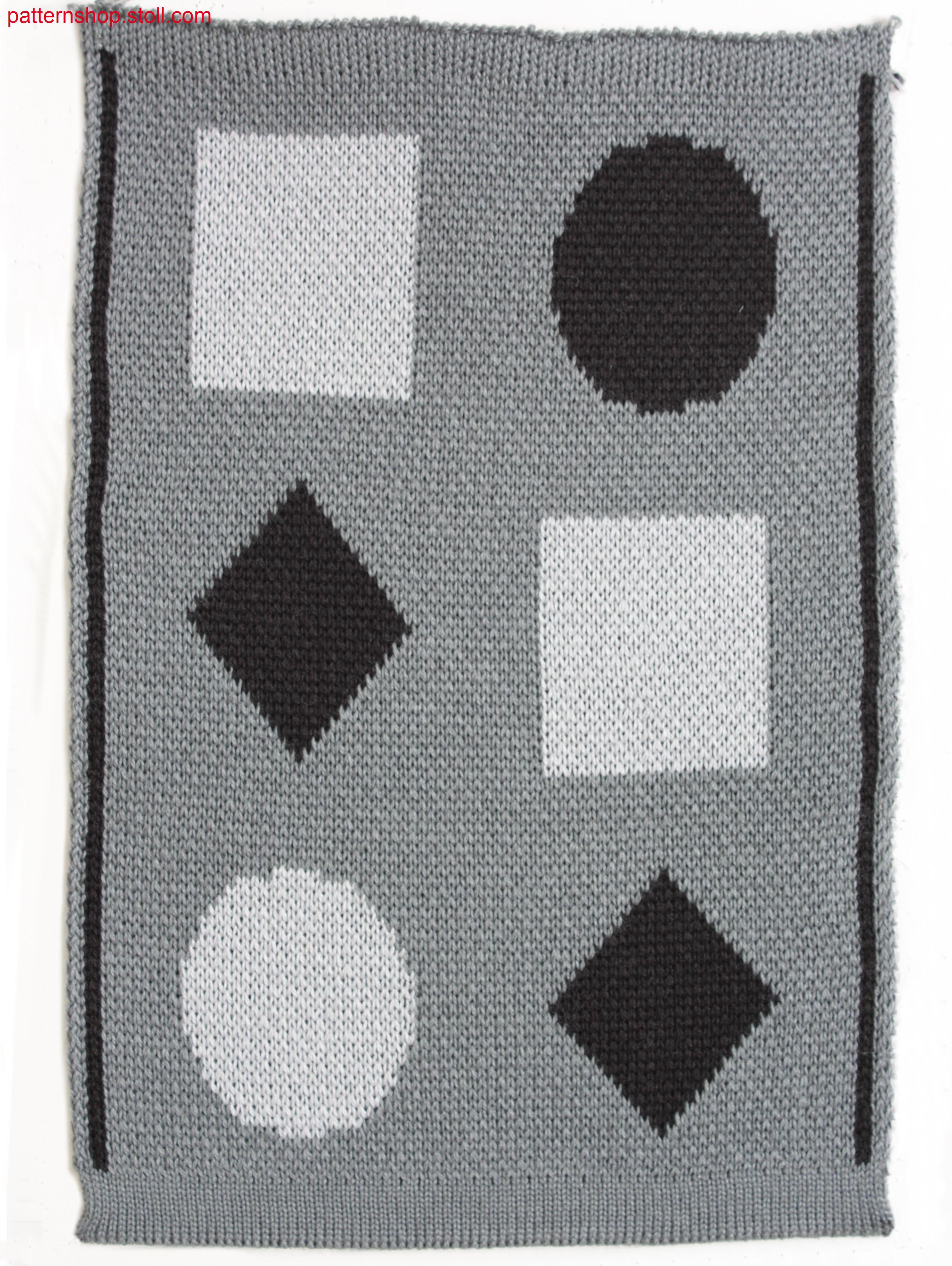 Multi-coloured jacquard fabric with twill back / Mehrfarbiges Jacquardgestrick mit K