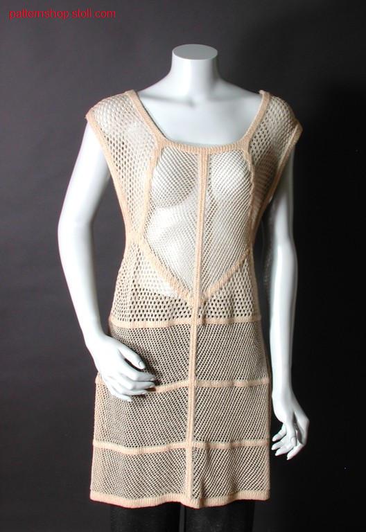 FF front with pointelle design and neck opening / FF Vorderteil mit Petinetmusterung und Halsausschnitt