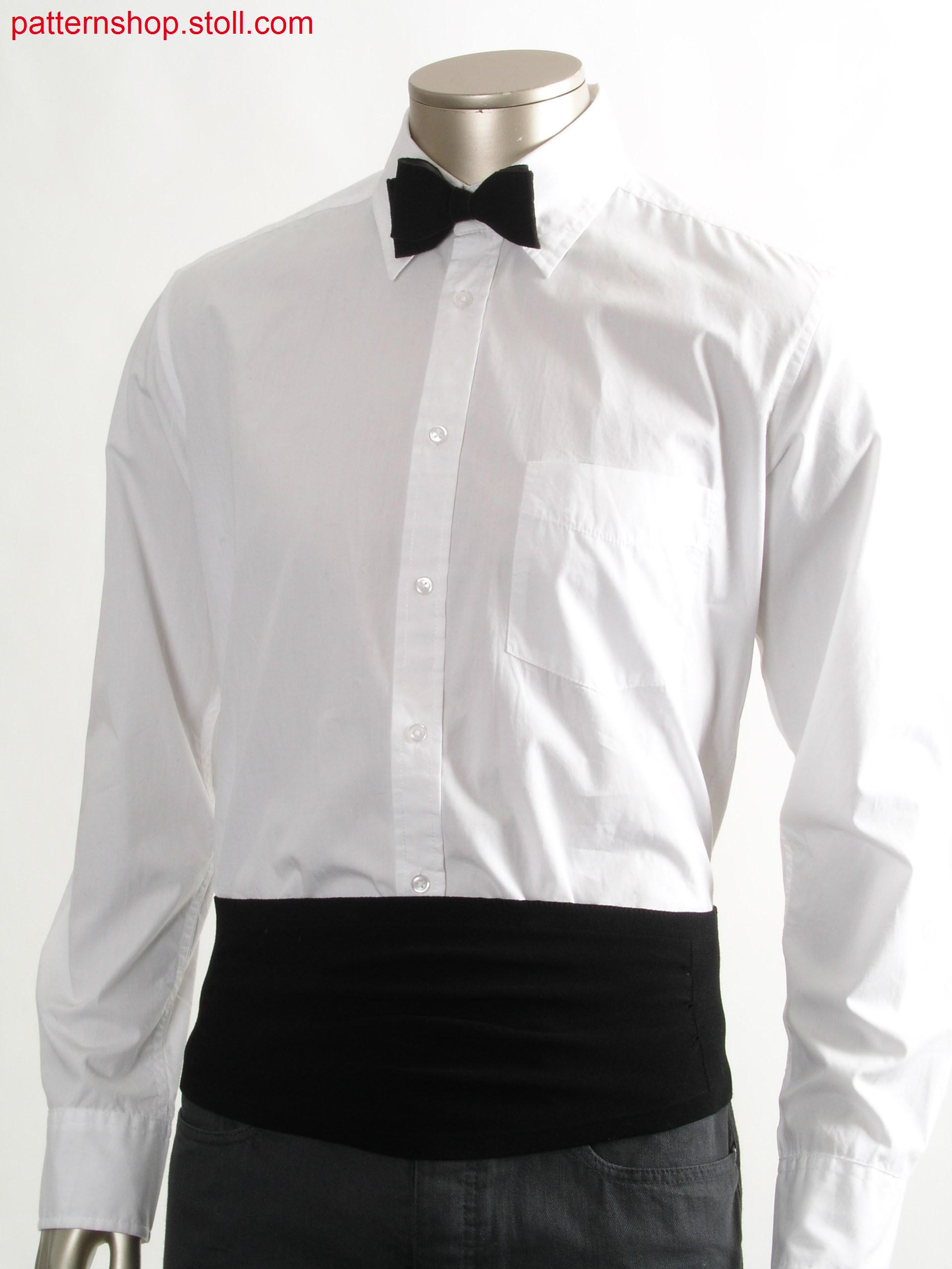 Gored Cummerbund in jersey / Gespickelter Kummerbund in Rechts-Links