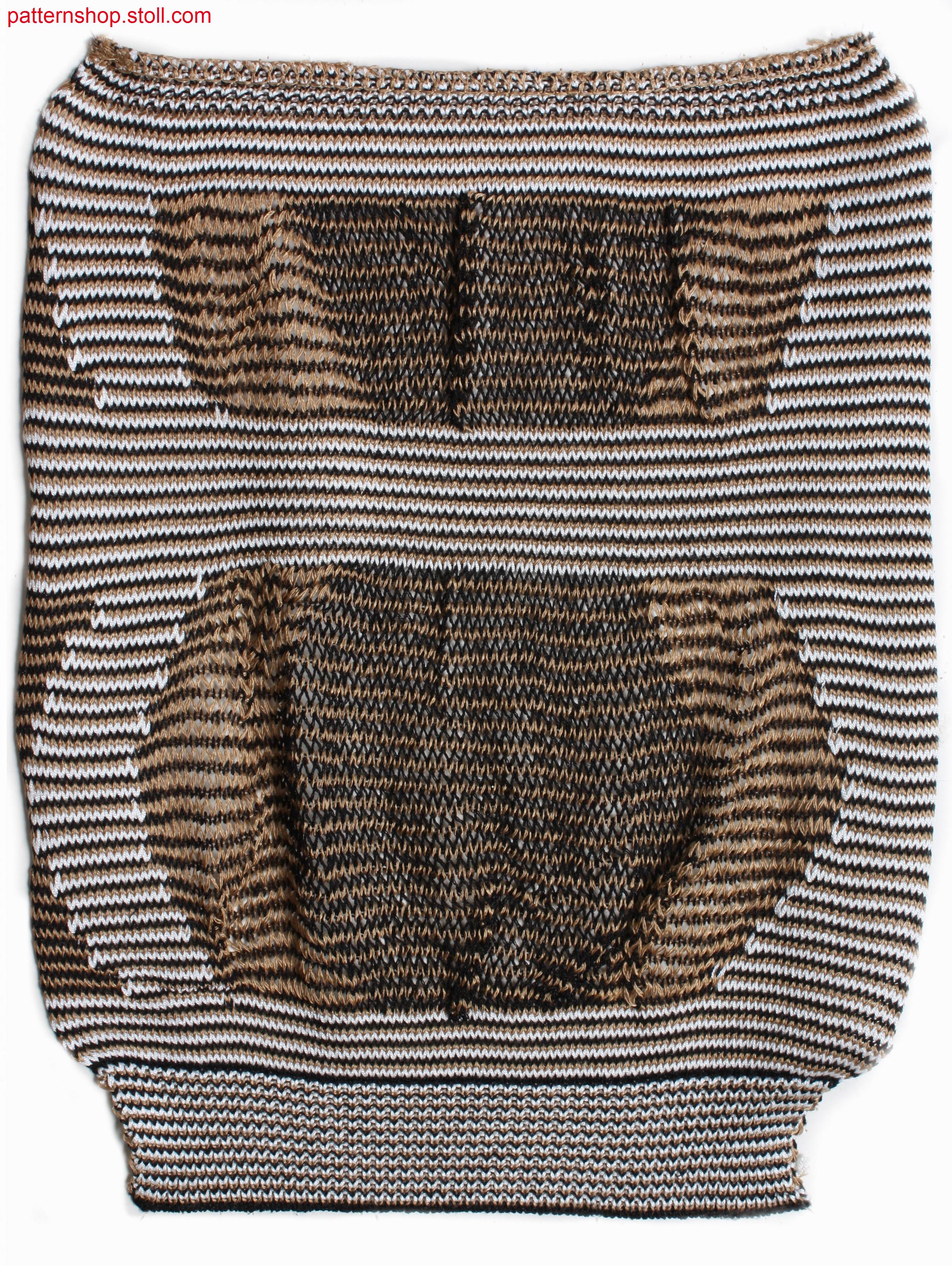 Striped swatch in jersey cast-off structure / Geringelter Musterausschnitt in Rechts-Links Abwerfstruktur