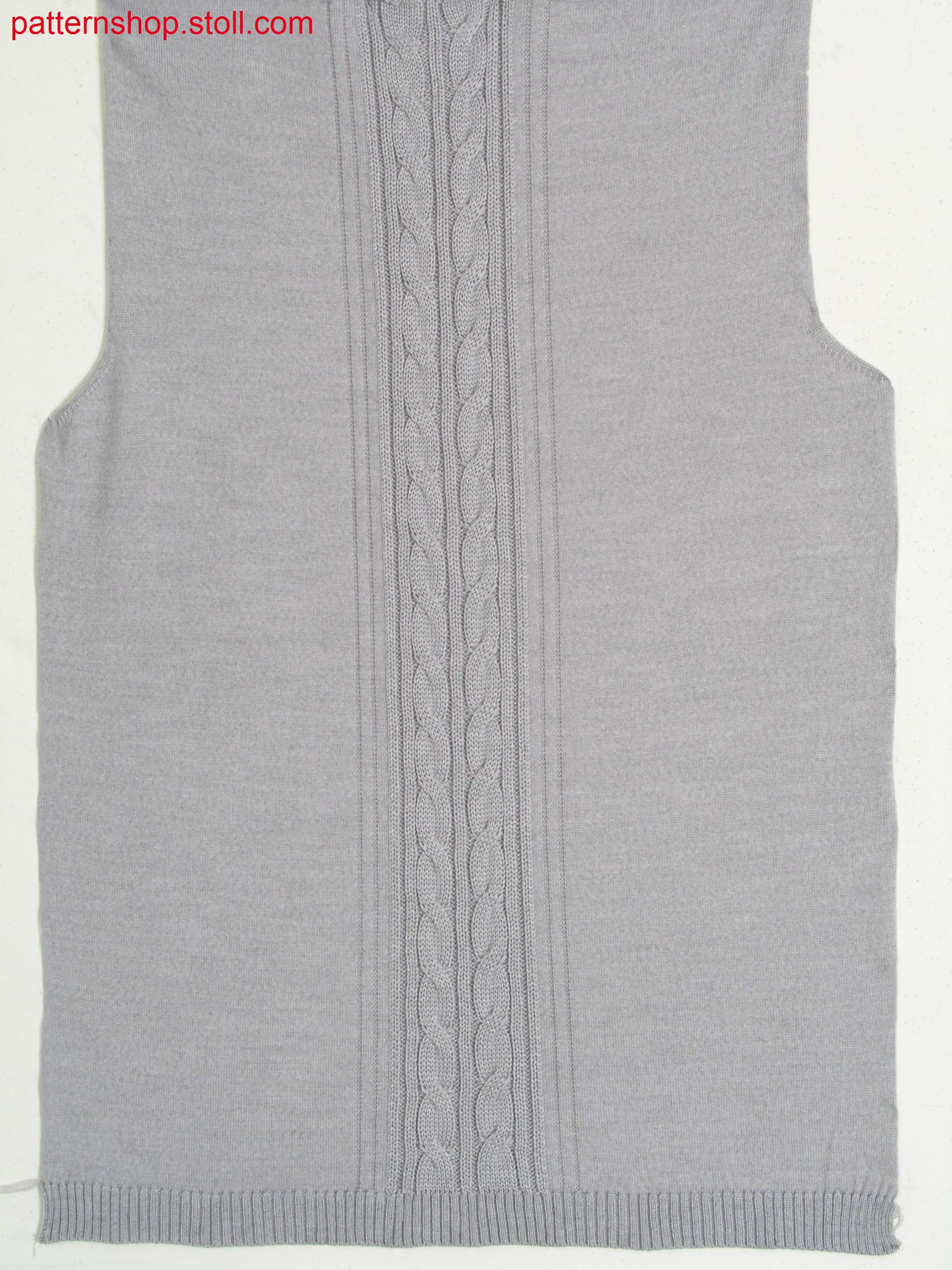 Fully Fashion-Intarsia front with 2x4 cables / Fully Fashion-Intarsia Vorderteil mit 2x4 Z