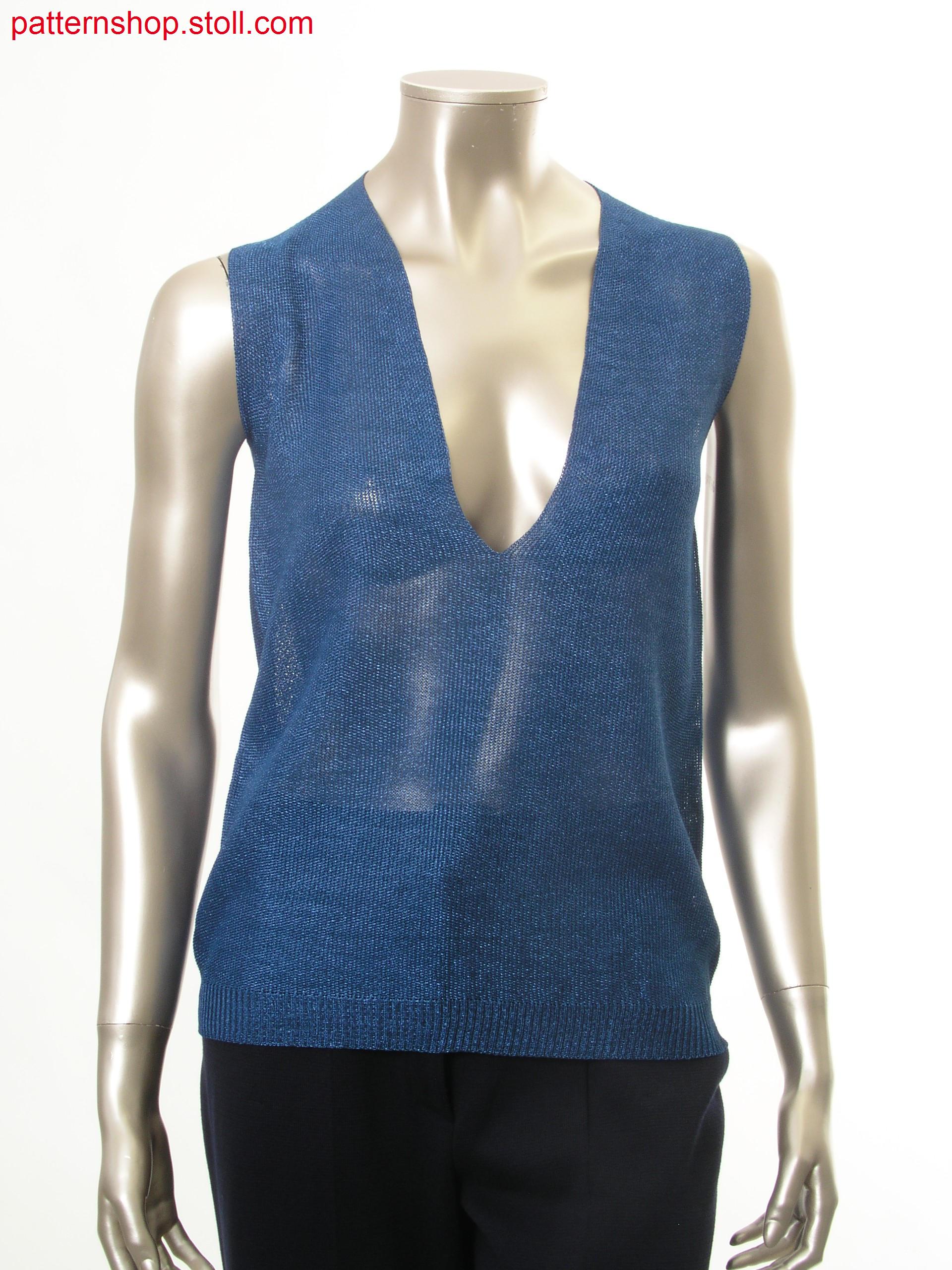 Slipover in jersey interlock transfer structure / Pullunder in Rechts-Links Interlock-Umh