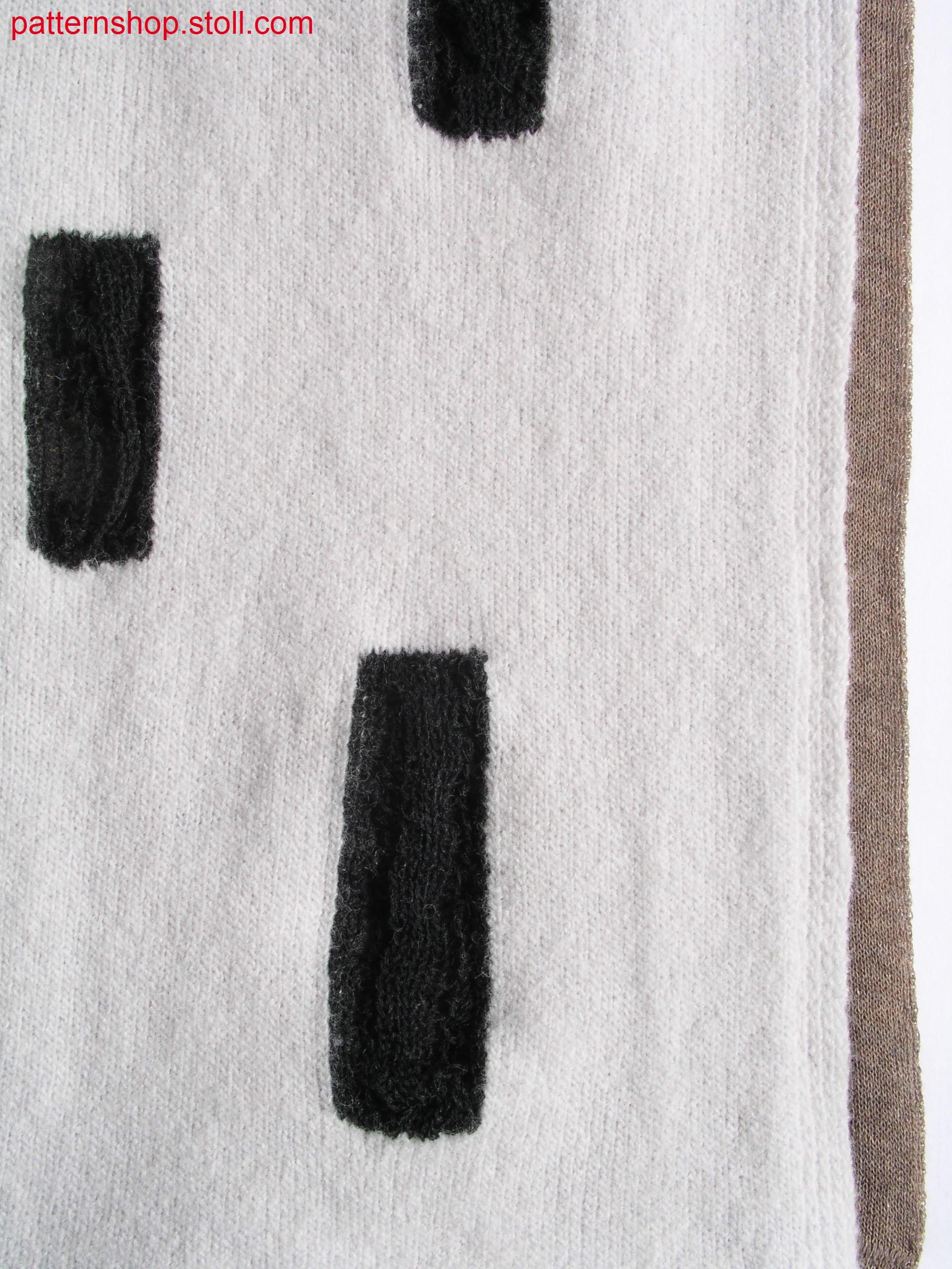 Intarsia pattern with cast off technique and stitch doubling/ Intarsiamuster mit Abwerftechnik und Maschendoubling