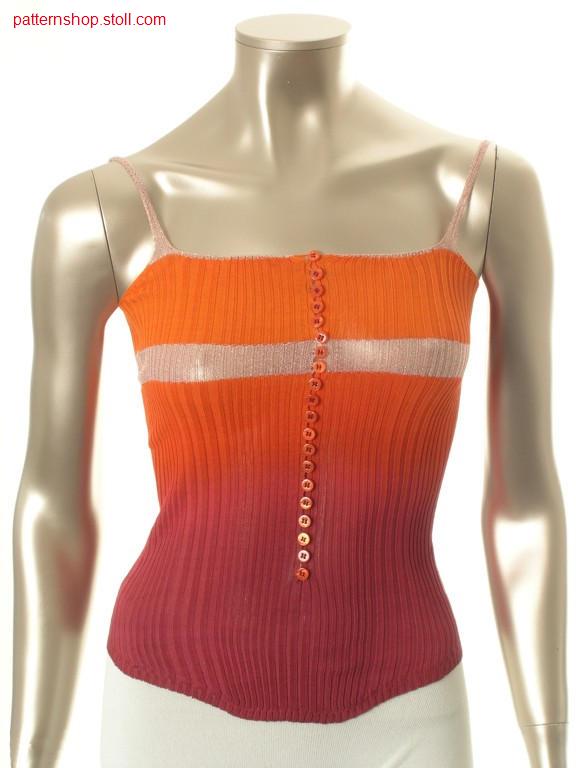 Fitted rib camisole in tie-dye-technique / Tailliertes Ripp-Leibchen in Bandana-Technik