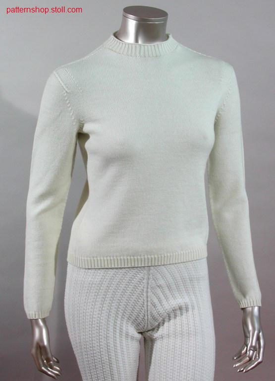 Jersey pullover with insert sleeves / Rechts-Links Pullover mit eingesetzten