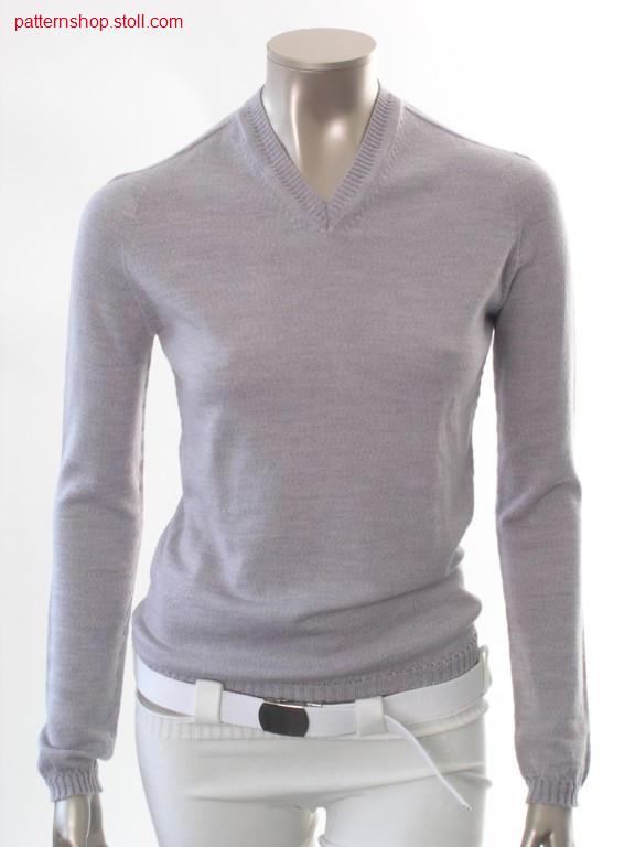 Jersey raglan pullover with saddle shoulder / Rechts-Links Raglanpullover mit Sattelschulter