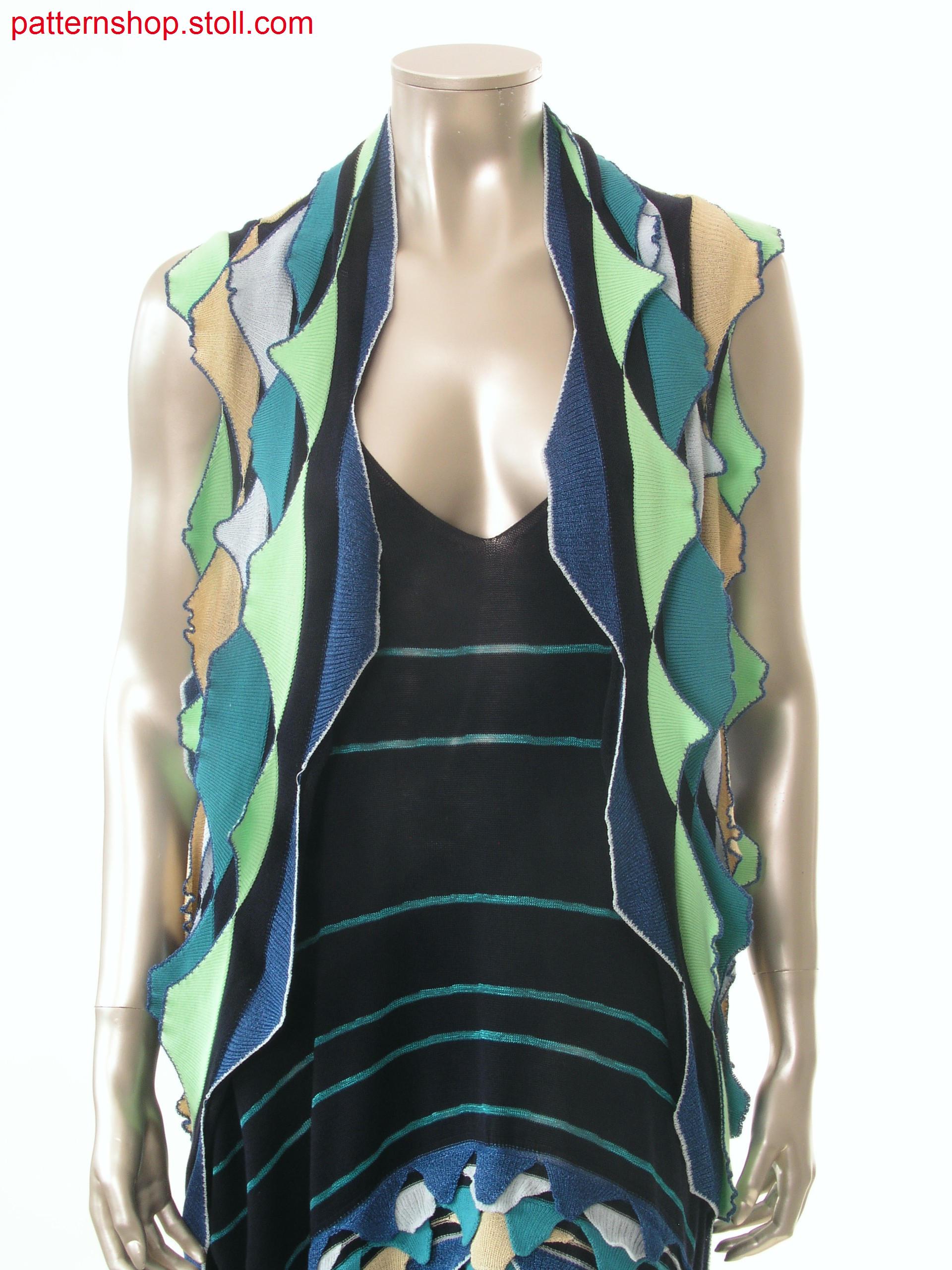 Vest shaped by fair isle technique  / Weste mit Formgebungdurch Fair-Isle Technik