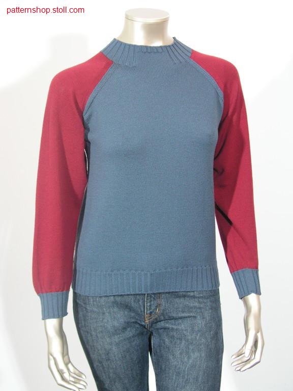 Raglanpullover in different gauge optic / Raglanpullover in verschiedener Feinheitsoptik.