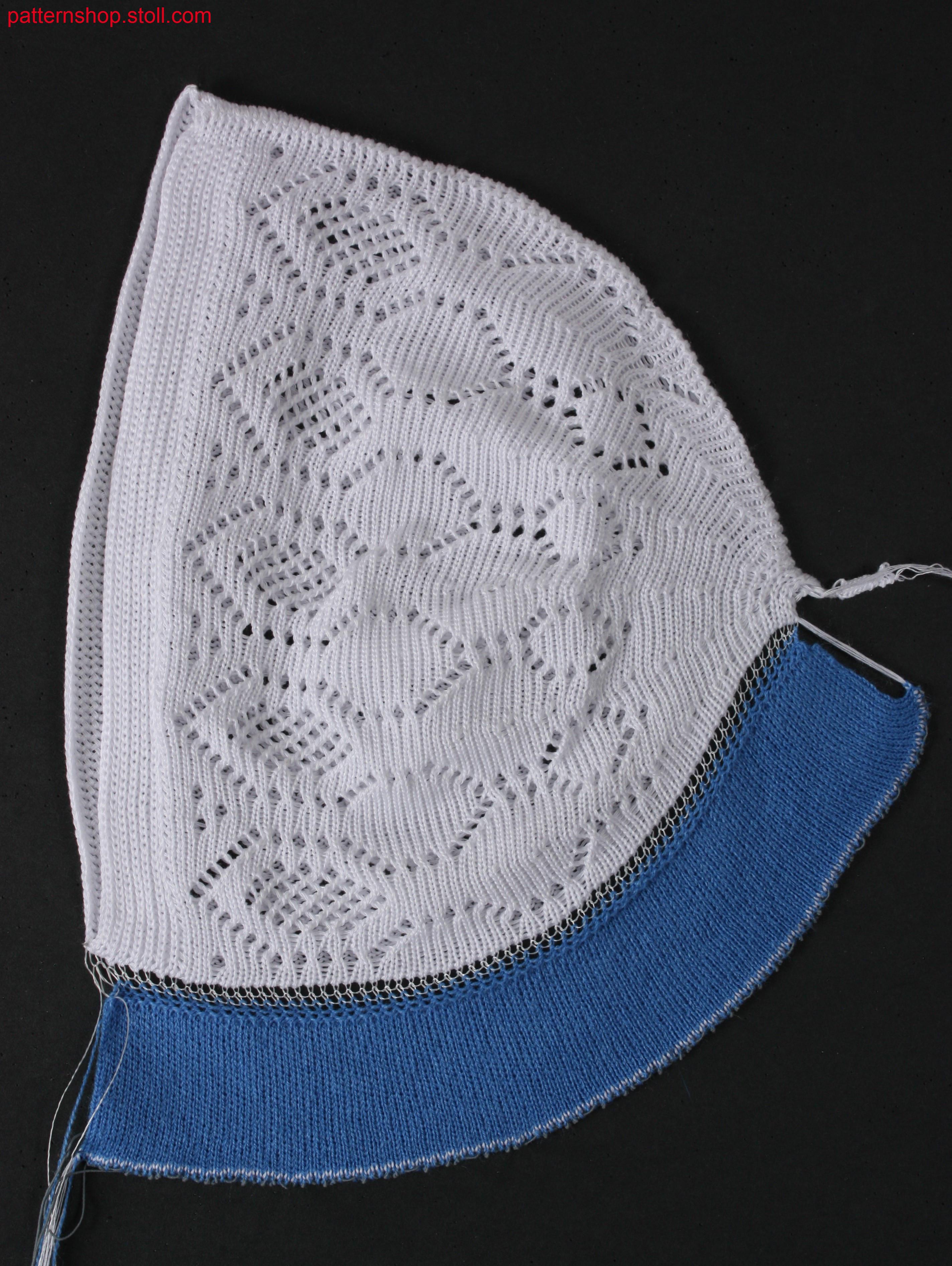 Jersey cap with pointelle pattern / Rechts-Links M