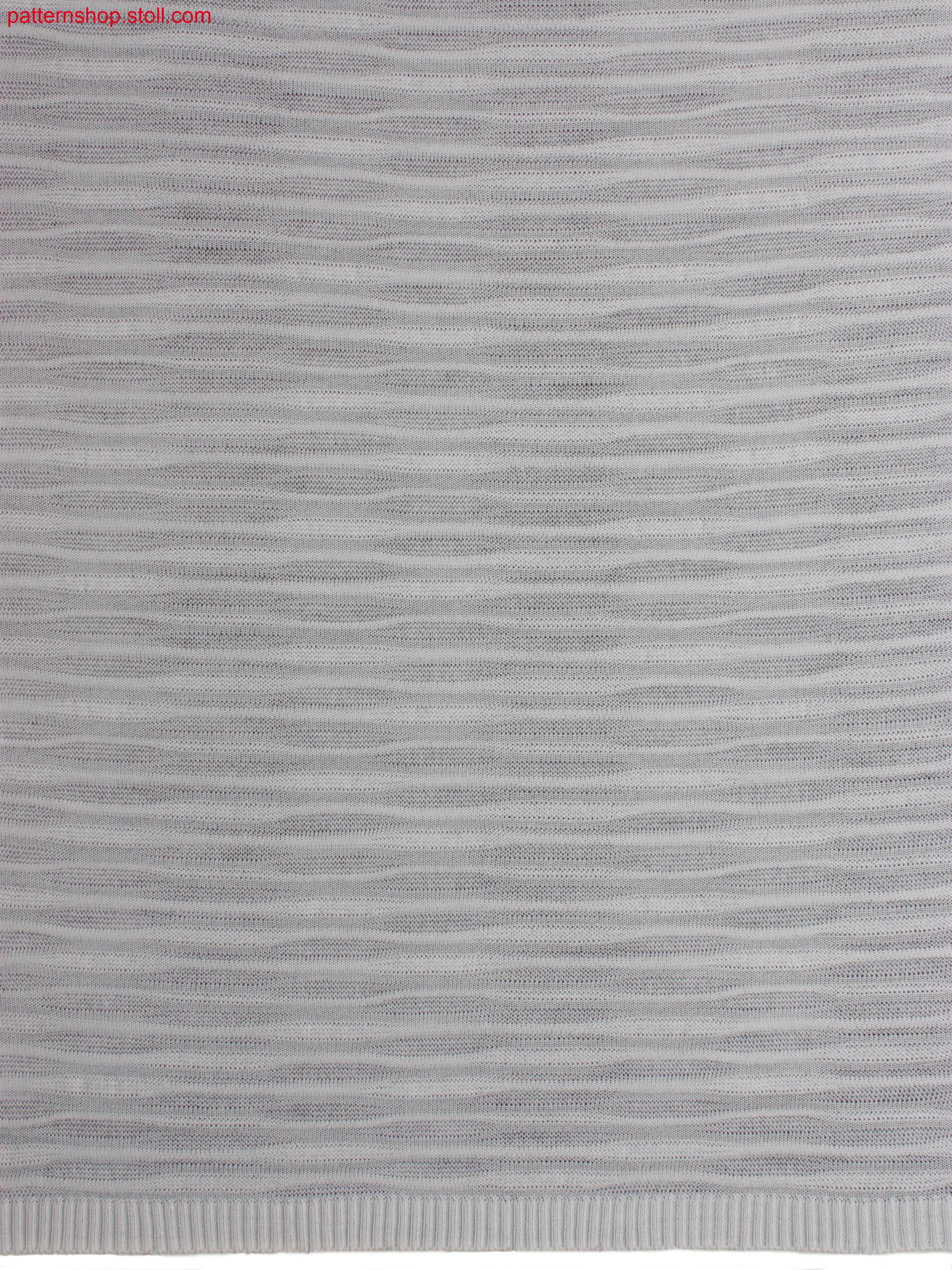 Self-coloured striped structured jersey fabric / Uni-geringeltes, strukturiertes Rechts-Links Gestrick