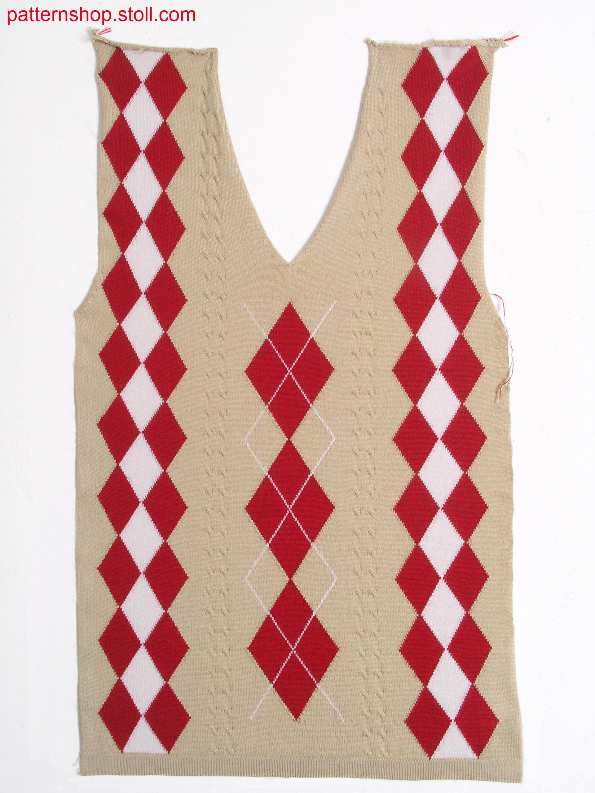 Burlington Fully Fashion intarsia front with 2x3 cables / Burlington Fully Fashion Intarsia Vorderteil mit 2x3 Z