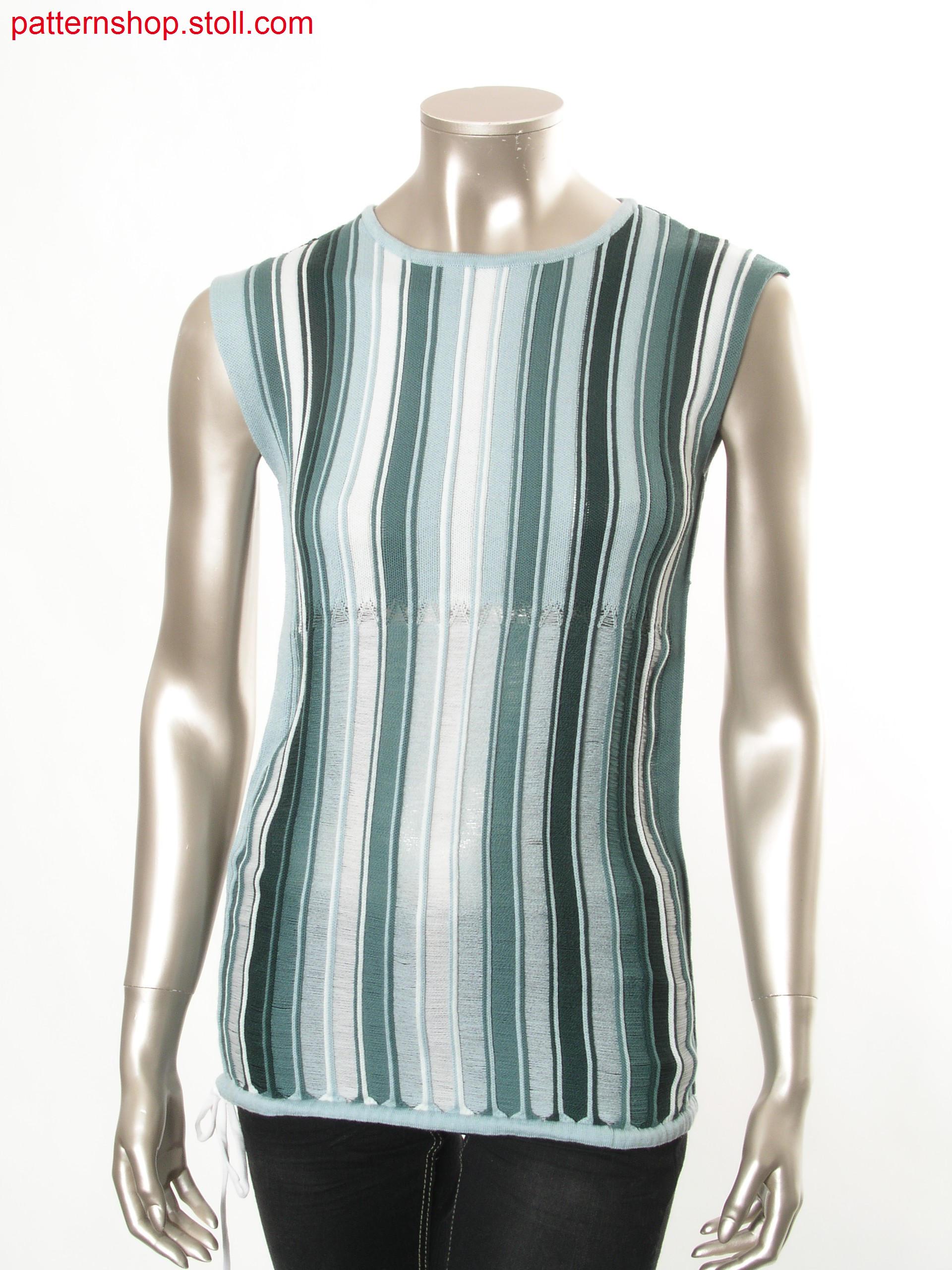 Intarsia top with vertical stripes / Intarsia Top mit L