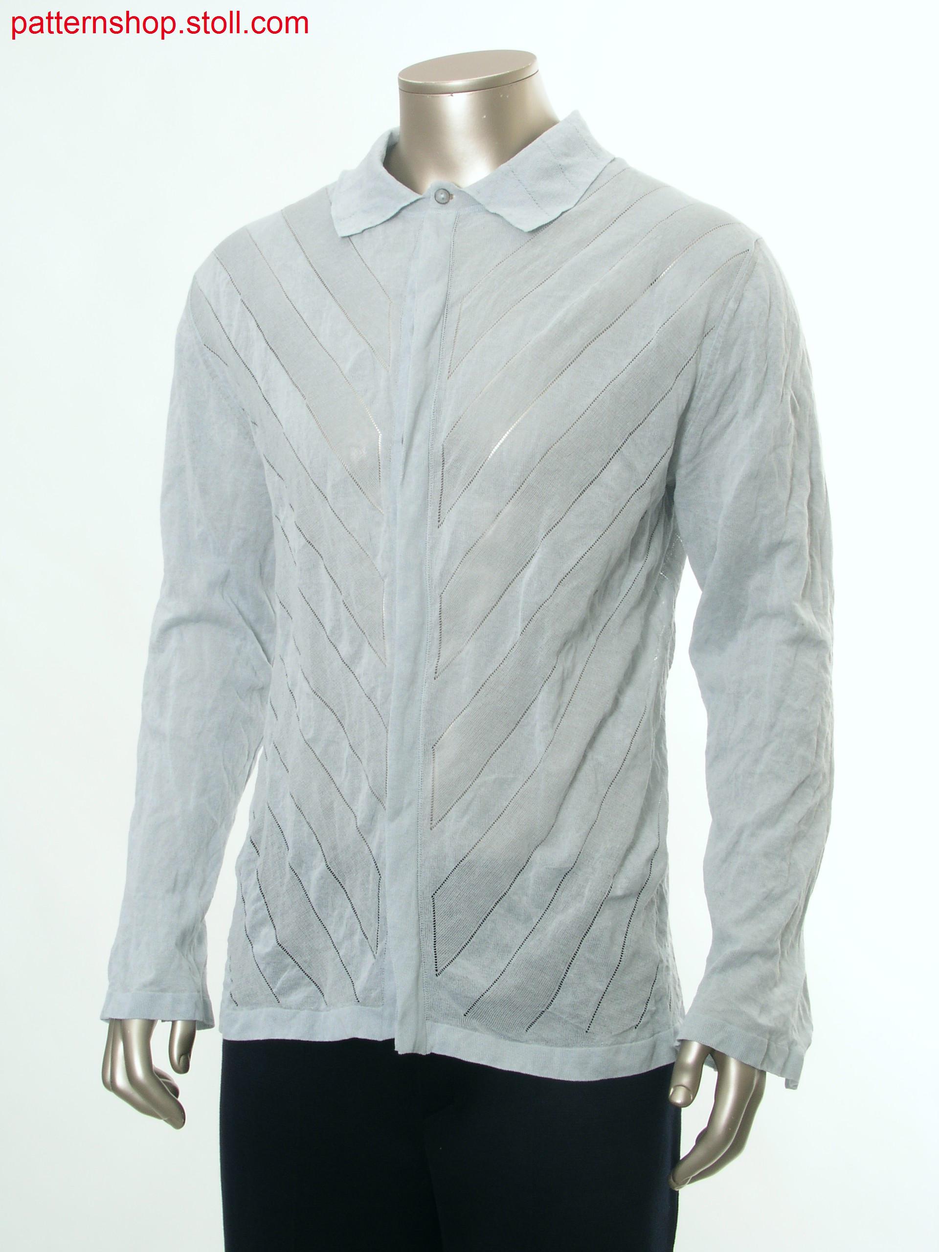 Fully Fashion shirt with pointelle structure / Fully Fashion Hemd mit Petinetstruktur