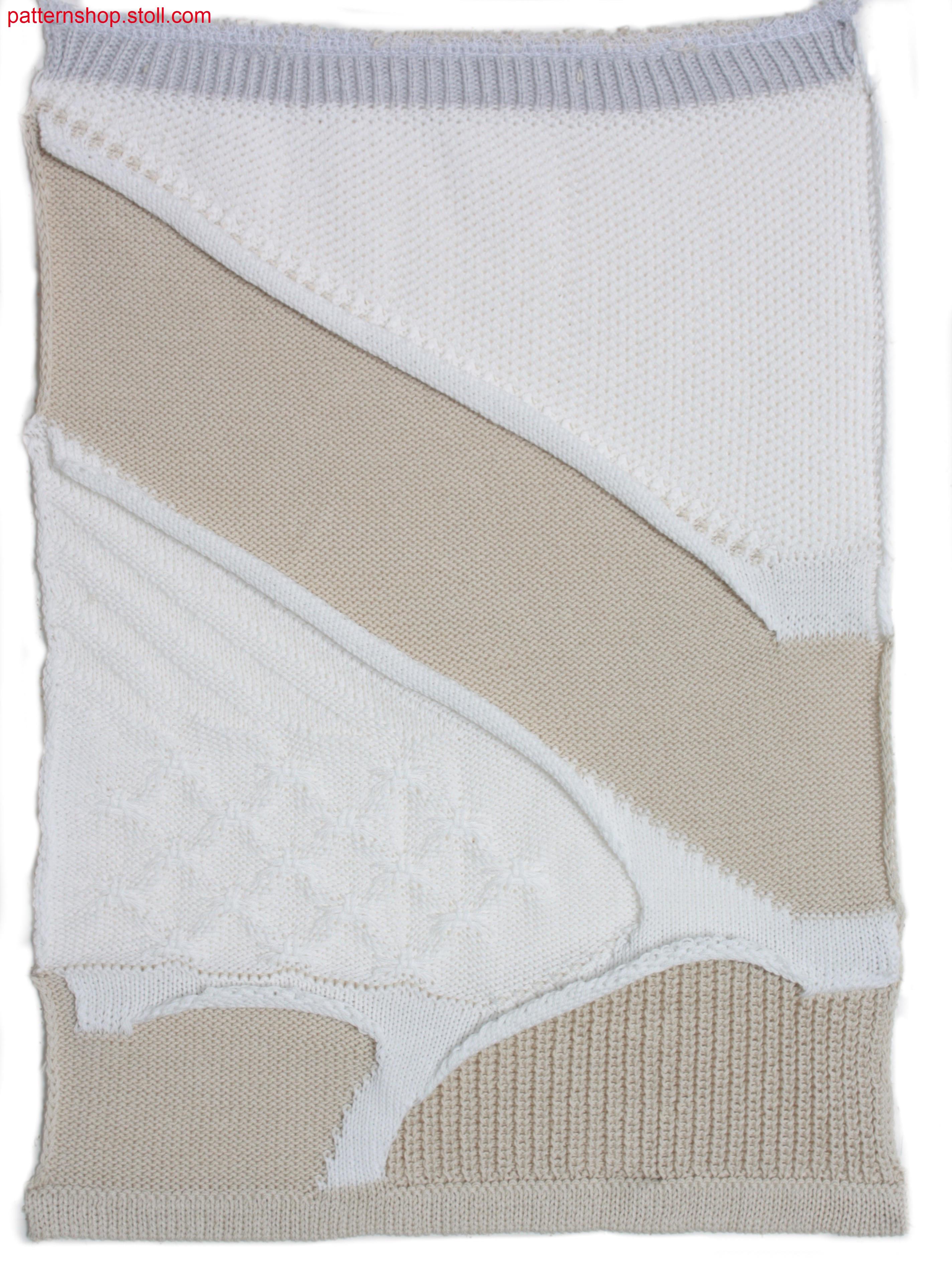 Intarsia patchwork design with different structures  / Intarsia-Patchwork Design mit verschiedenen Strukturen