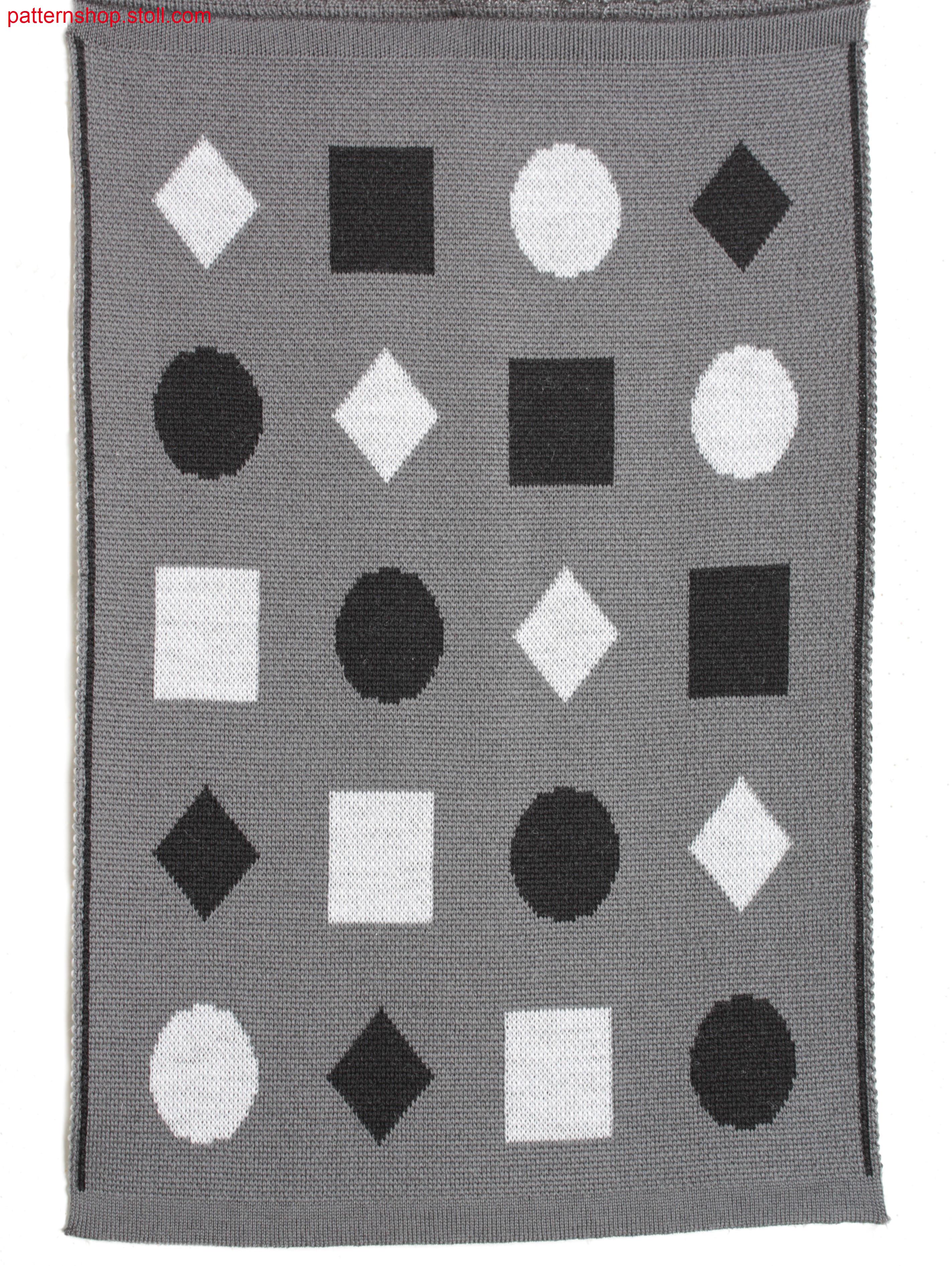 Multi-coloured jacquard fabric with twill back / Mehrfarbiges Jacquardgestrick mit K