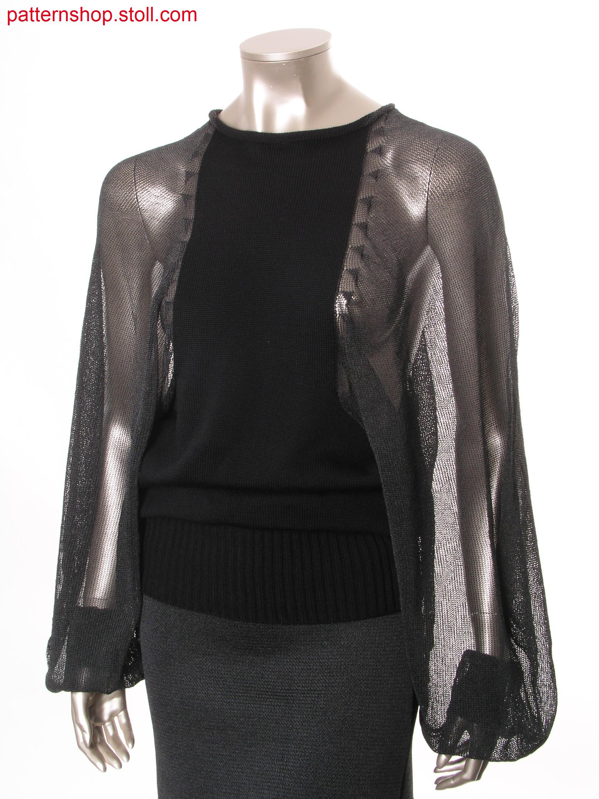 Intarsia pullover with near the neck inserted mutton sleeves/ Intarsia Pullover mit halsnah eingesetzten Keulen