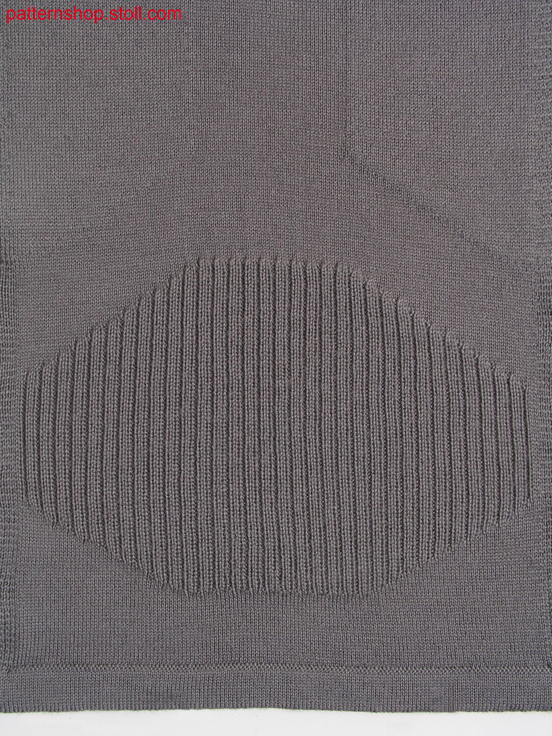 Jersey-rib structure with jacquard inside / Rechts-Links Struktur mit Jaquard Innenseite
