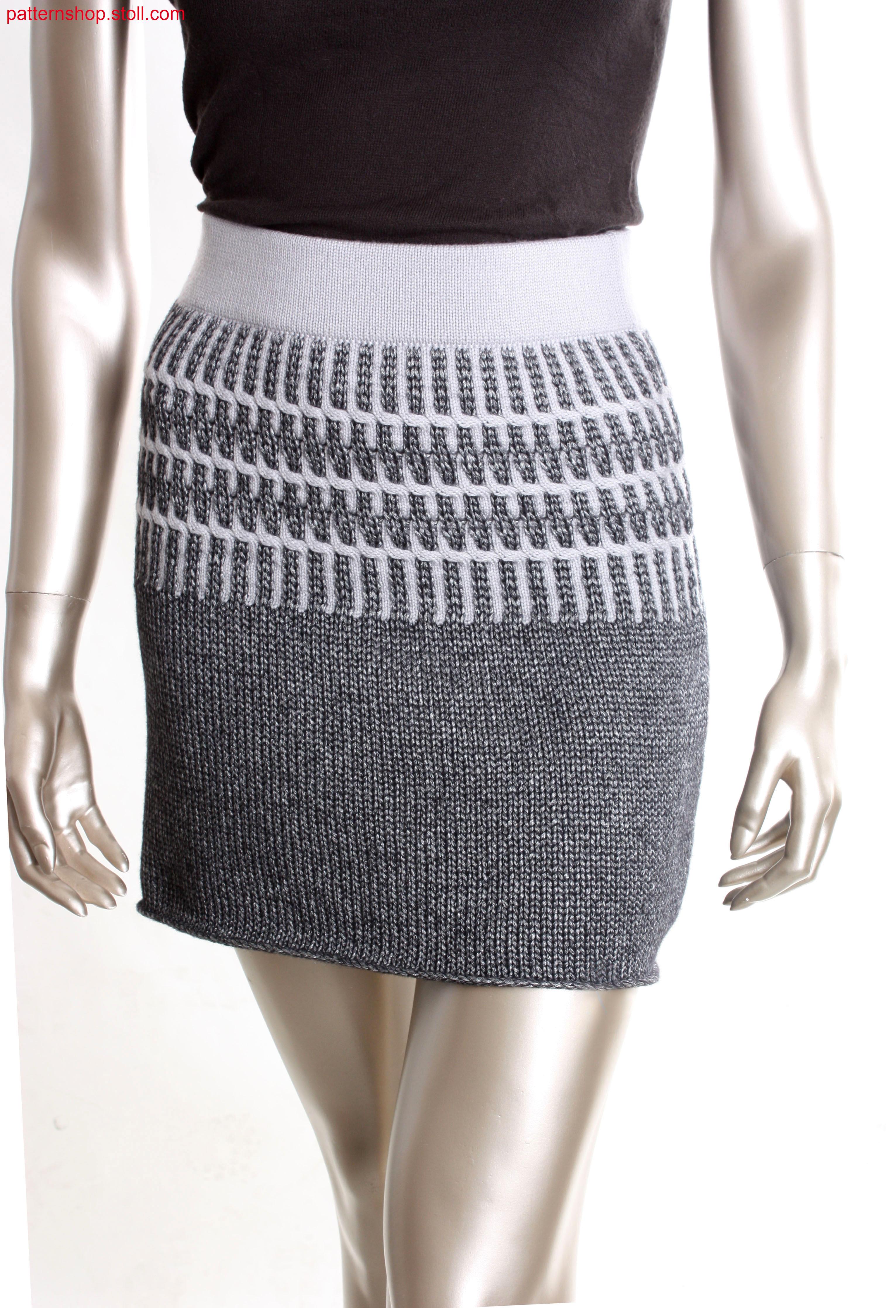 Fully Fashion skirt with initial row in manual work look /Fully Fashion Rock mit Anfangsreihe in Handarbeitsoptik