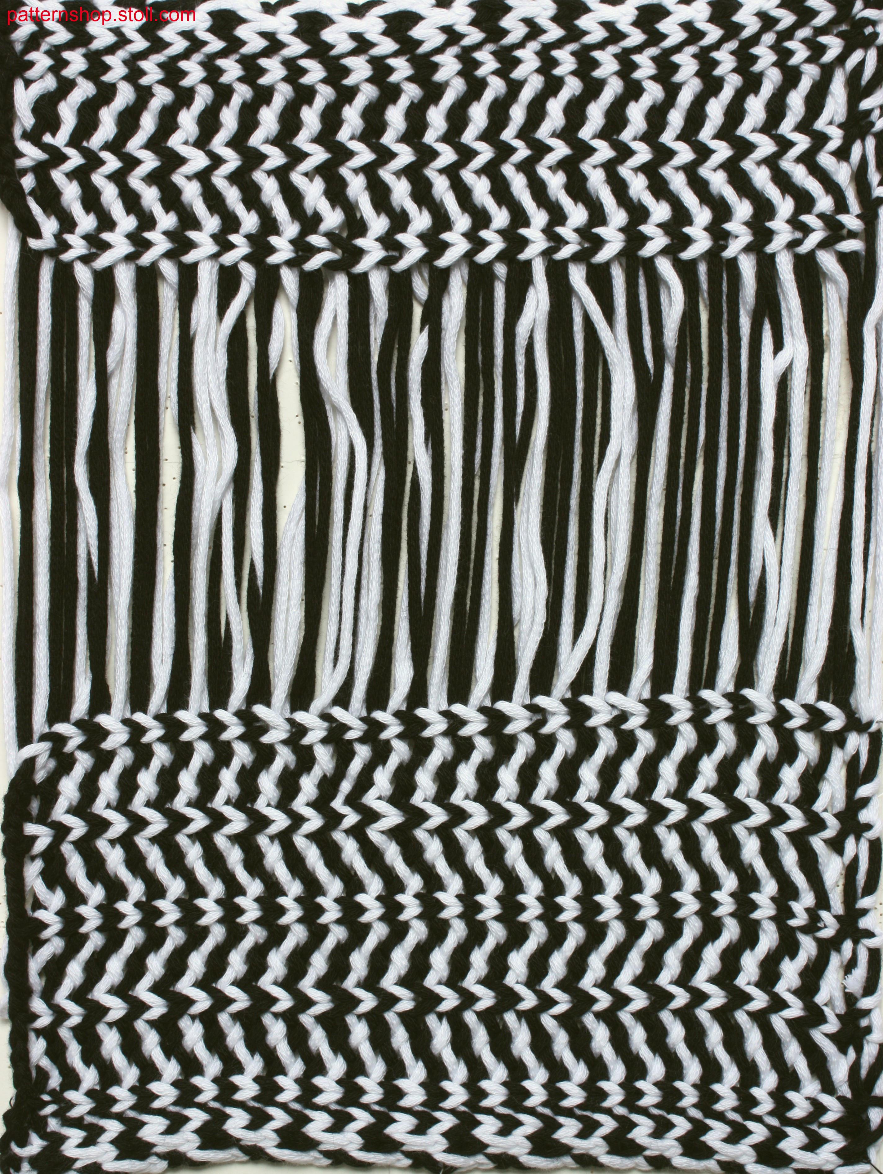 2-colour  jersey transfer float structure / 2-farbige Rechts-Links Umh