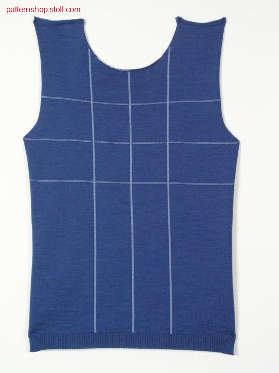 FF-intarsia front in lock stitch optic / FF-Intarsia Vorderteil in Steppstich Optik