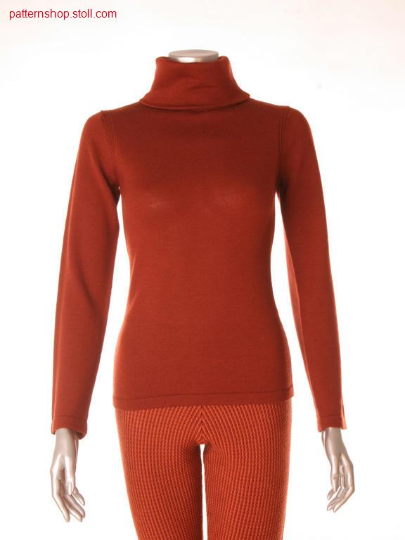 Fitted Fully Fashion jersey pullover / Taillierter Fully Fashion Rechts-Links Pullover