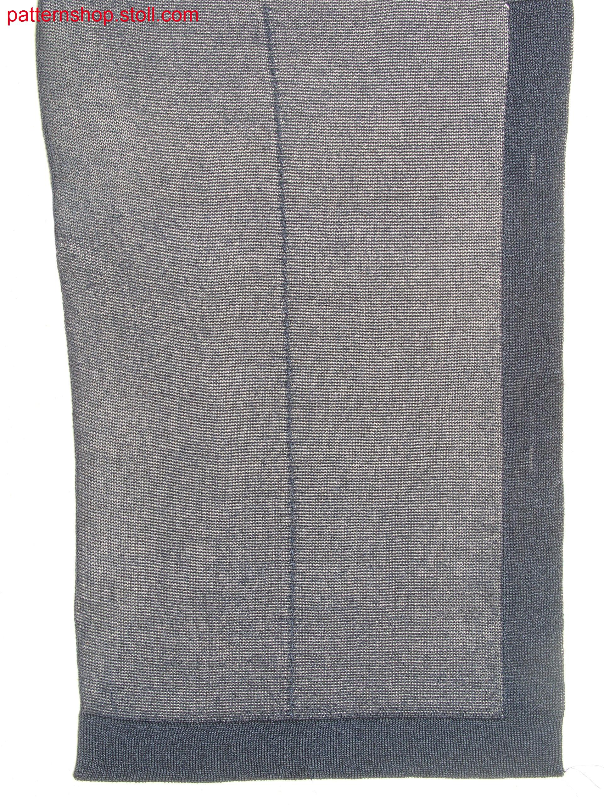 Swatch with panel and concealed buttonholes / Musterausschnitt mit Blende und verdeckten Knopfl