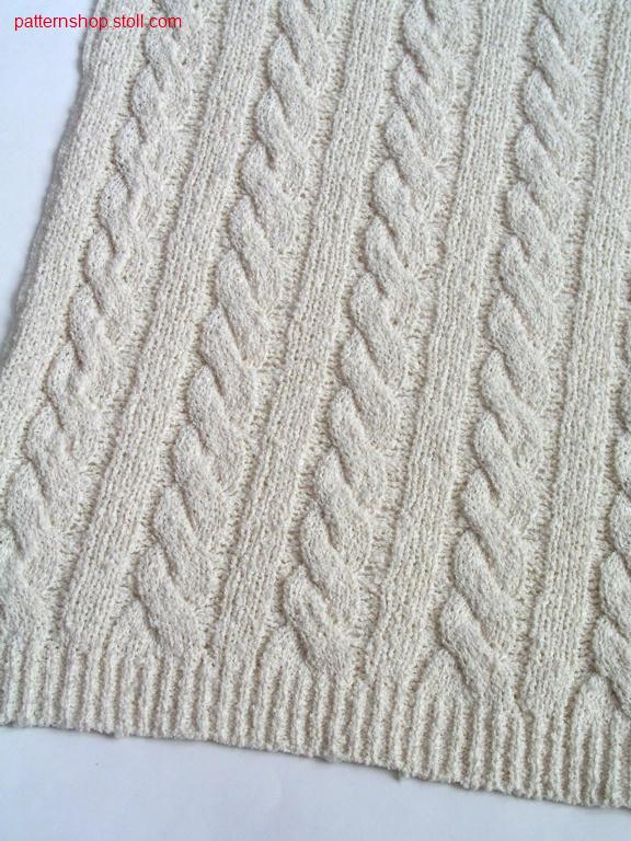 2x5 cable with rib structure / 2x5 Zopf-Rippstruktur