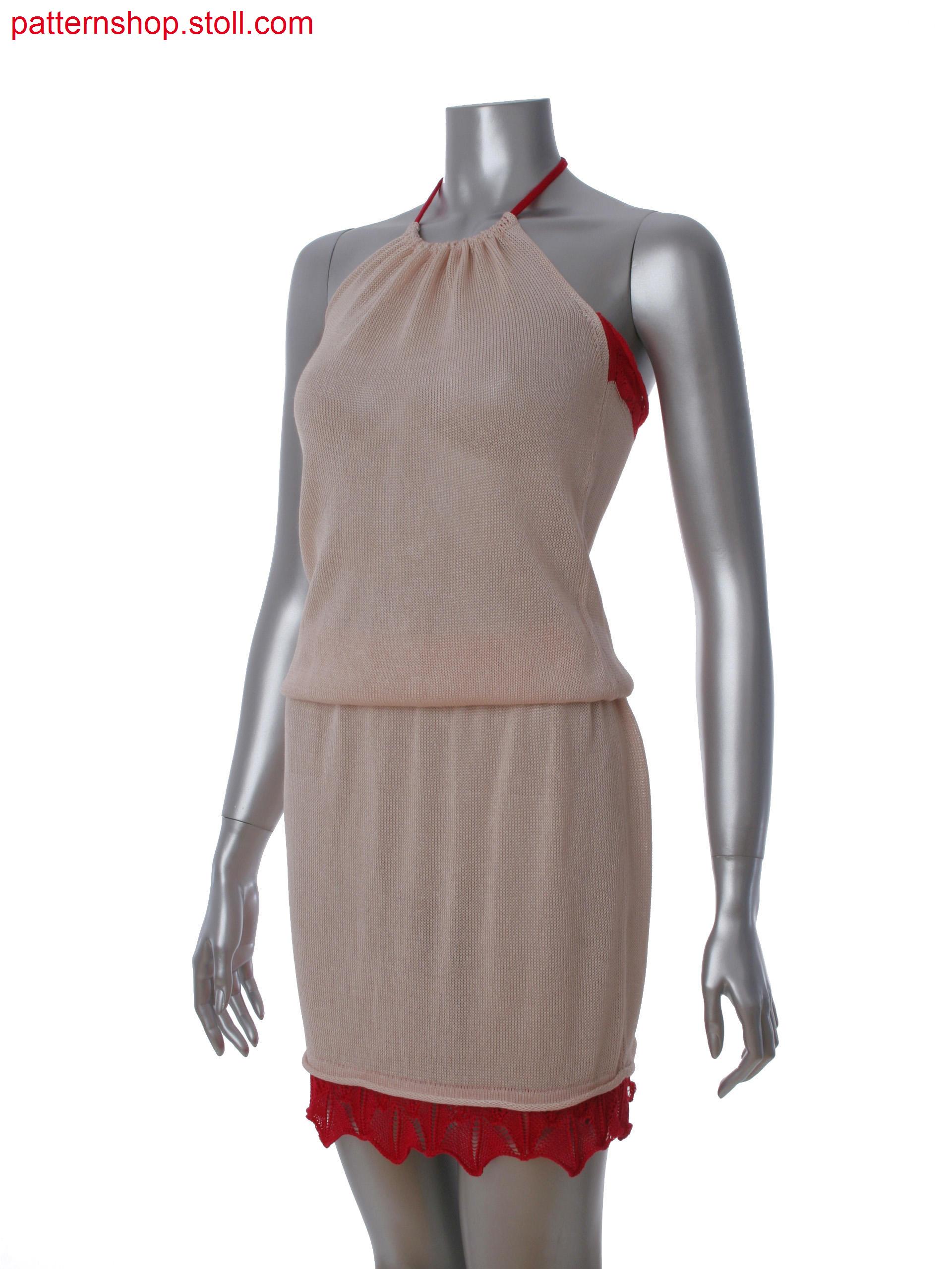 Fully Fashion halter neck dress with 2-layer technique