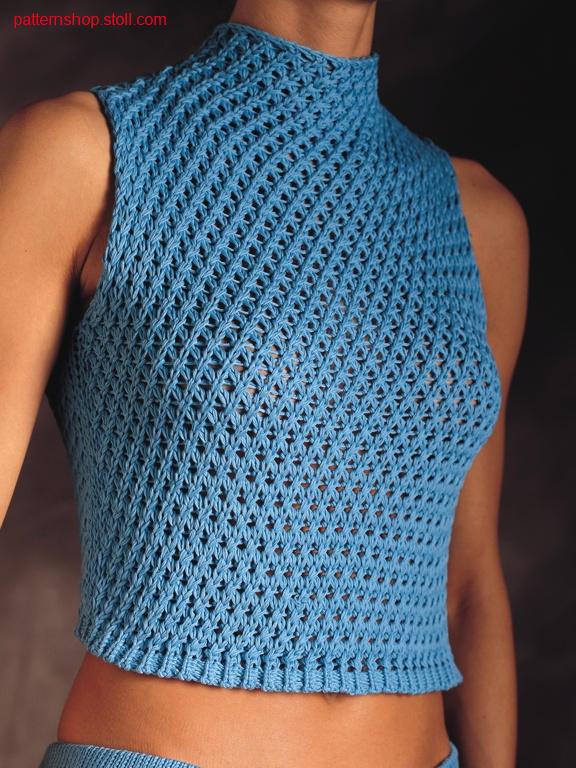 Top with cable structures in cast off technique / Top mit Zopfstrukturen in Abwerftechnik