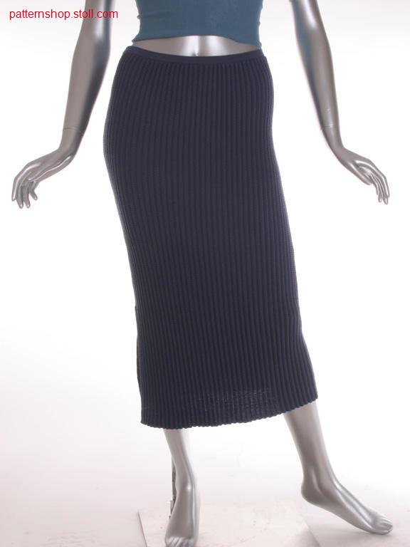 Long Fully Fashion skirt in jersey structure / Langer Fully Fashion Rock in Rechts-Links Struktur