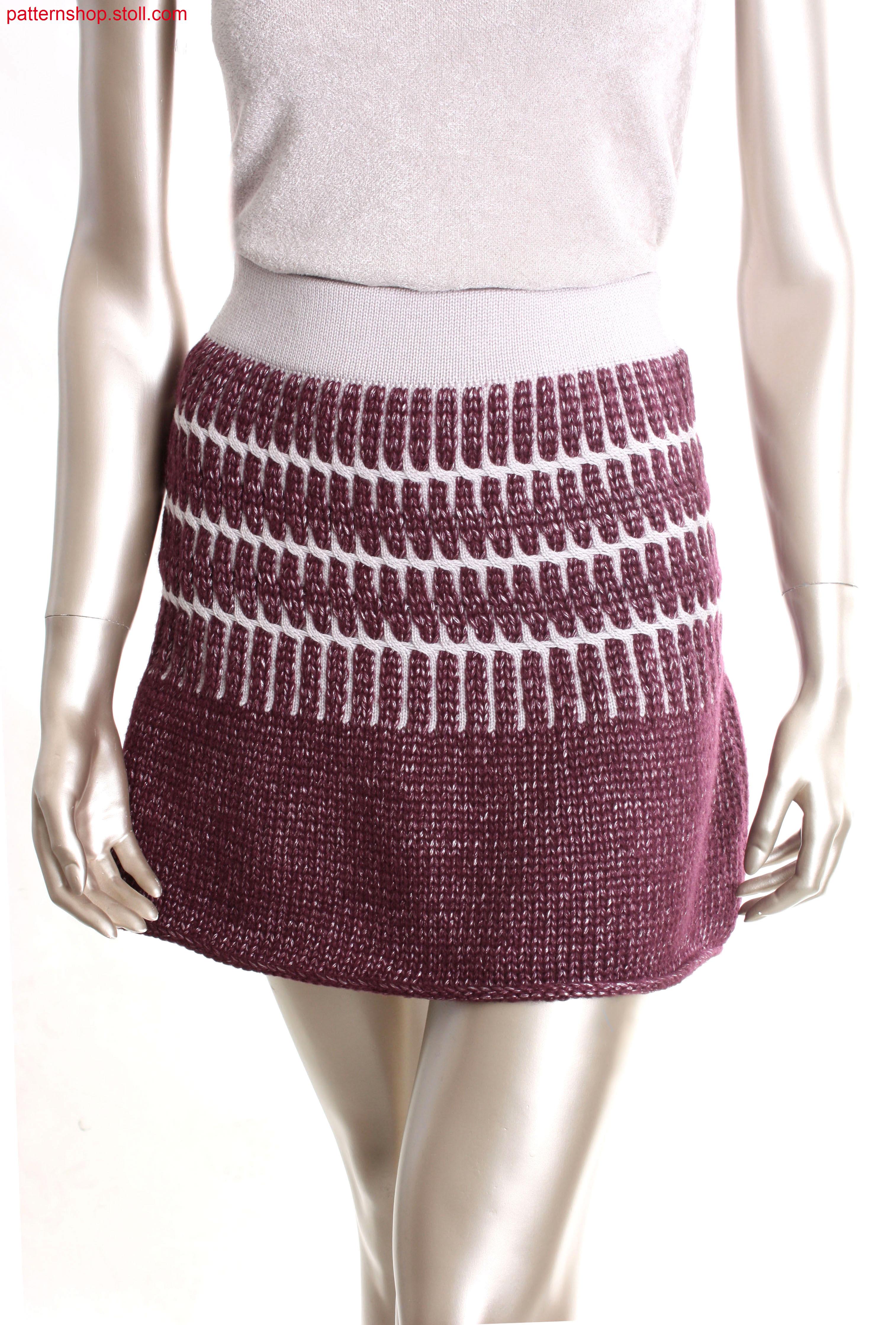Fully Fashion skirt with initial row in manual work look /Fully Fashion Rock mit Anfangsreihe in Handarbeitsoptik