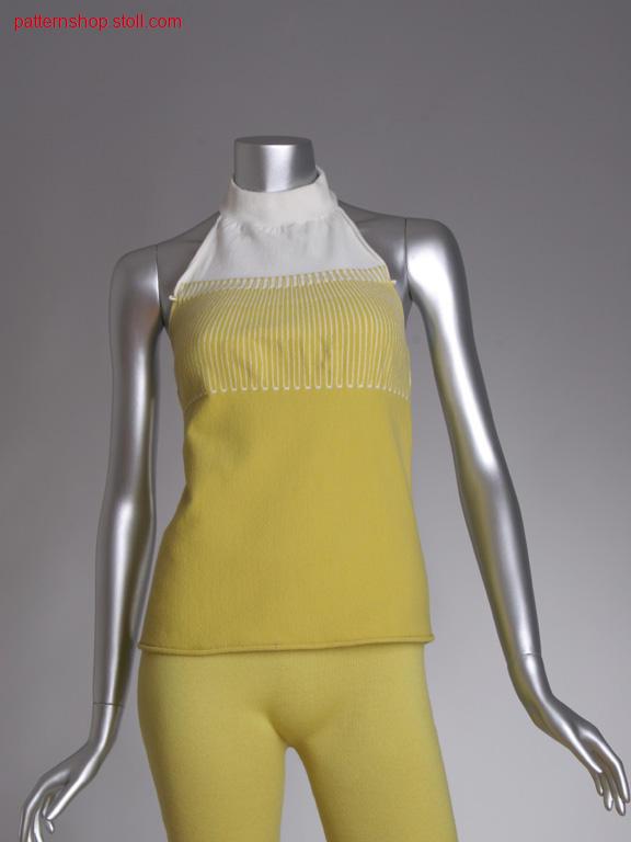 Fully fashion intarsia halterneck top / Fully Fashion Intarsia Neckholder-Top