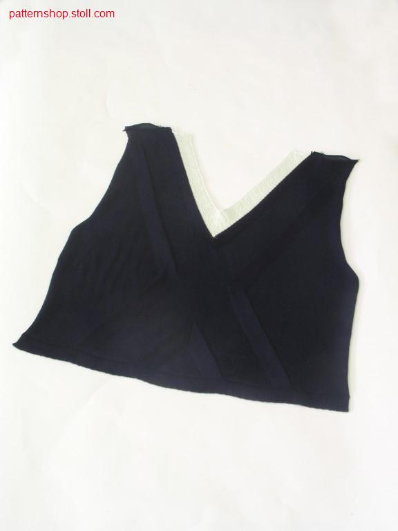 Fully fashion jersey front with split pattern / Fully FashionRechts-Links Vorderteil mit Splitmuster