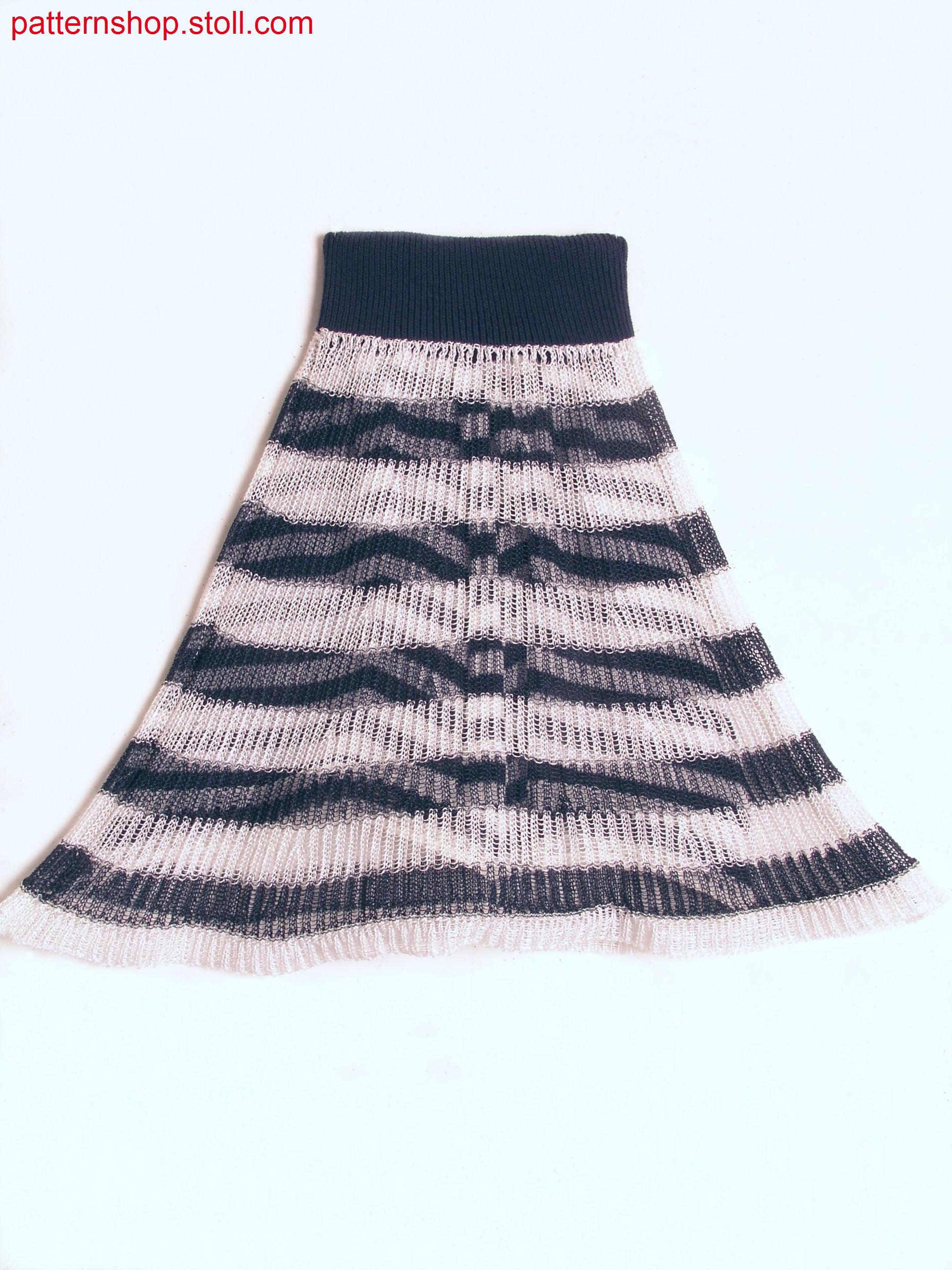 Hooped miniature skirt in layering-look / Geringelter Miniaturrock im Lagen-Look