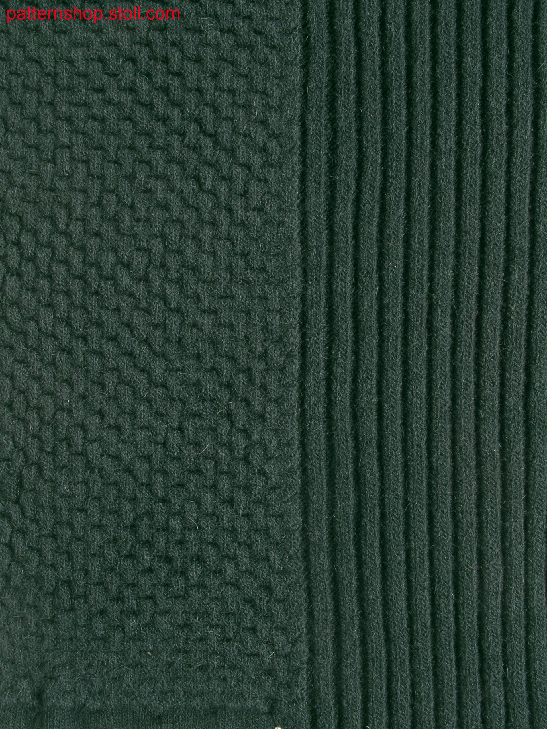 Intarsia swatch with cr