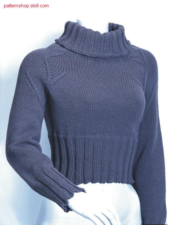 Jersey short pullover / Rechts-Links Kurzpullover