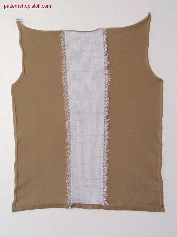 FF-jacquard-intarsia front with fringes / FF-Jacquard-Intarsia Vorderteil mit Fransen